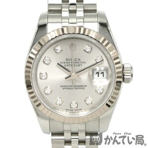 19241 ROLEX【ロレックス】レディ デイトジャスト 179174G Z番 2006年 自動巻き レディース 腕時計 10Pダイヤ SS×K18WG ウォッチ