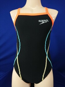 ka_4513s ★定形外 配送★ Speedo スピード SD36TT01 ENDURANCE+ ジュニアサイズ オレンジパイピング Xバック ハイカット 競泳水着 130