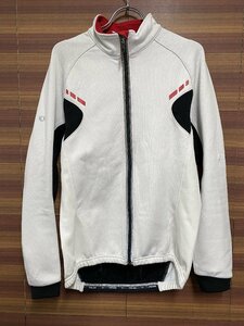 HJ053 パールイズミ PEARL IZUMI 長袖サイクルジャケット 白黒 M 裏起毛 毛玉 リフレクターはげ ほつれあり