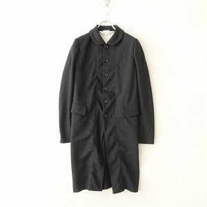 //コムデギャルソン COMME des GARCONS *round collar fulling coat ラウンドカラーコート*Sロングジャケット(jk1-2311-204)【32K32】