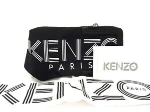 ■極美品■ KENZO ケンゾー ナイロン ショルダーバッグ クロスボディ ポシェット メンズ レディース ブラック系 BK2167