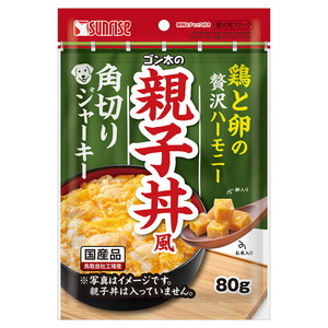 （まとめ買い）サンライズ ゴン太の親子丼風 角切りジャーキー 80g 犬用おやつ 〔×16〕