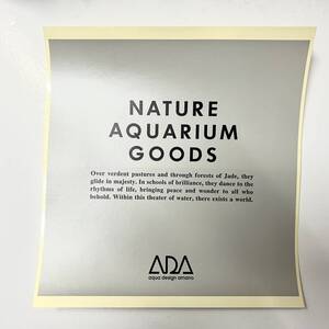 「非売品」旧ロゴ　ADA ステッカー　アクアデザインアマノ　aqua design amano / 天野尚　シール / シルバー OLD LOGO