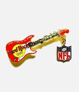 ハードロックカフェ ギターピン◆チープトリック×NFL コラボ◆Hard Rock Cafe Pins/HRC/バッジ/Cheap Trick/ビンテージ/レア/貴重/90s/00s