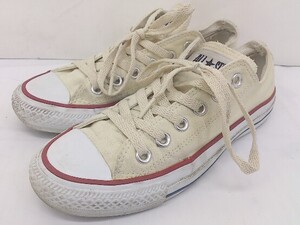 ◇ CONVERSE コンバース ALL STAR J OX スニーカー シューズ 23.5ｃｍ アイボリー ホワイト レディース