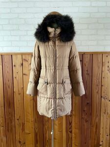 MAYSON GREY メイソングレイ レディース ダウンコート 1 Mサイズ ベージュ系 キャメル ダウン&フェザー ラクーン ファー ロング Down coat