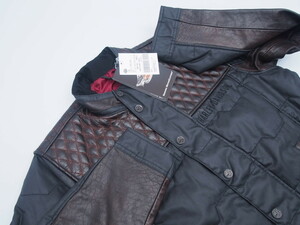 新品!! 未使用品!! 特価!! Harley Davidson レザー ジャケット ハーレーダビッドソン Mサイズ ロゴ刺繍 QUILTED