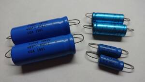 【定型外可・美中古！】 Sprague Philips/Vishey 50V/100uF 50V/500uF 16V/470uF 2個ずつ計6個1セット! カソードパスコンや半導体アンプに!