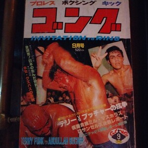 送料込み　ゴング　1978年 9月号 プロレス　ボクシング　キックボクシング　テリーvsブッチャー　坂口征二　ミル・マスカラス　藤波辰巳