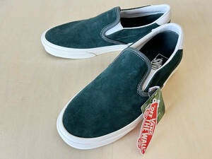 27.5cm グリーン バンズ スリッポン VANS SLIP-ON 59 PIG SUEDE JUNGLE GREEN US9.5/27.5cm VN0A38GU94T