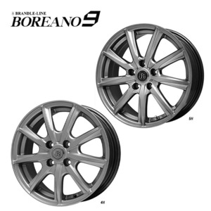 送料無料 ブランドルライン BOREANO9 4B-13 +43 4H-100 (13インチ) 4H100 4B+43【1本単品 新品】