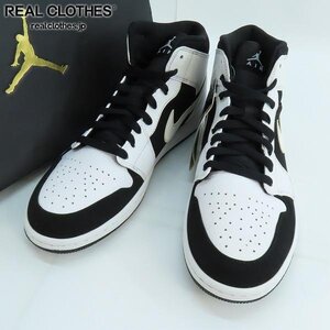 【未使用】NIKE/ナイキ AIR JORDAN 1 MID/エア ジョーダン 1 WHITE/BLACK 554724-113/28 /080