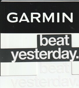 【NEW】ガーミン　ＧＡＲＭＩＮ　製品付属シール　GARMIN1枚＋beaty esterday2枚