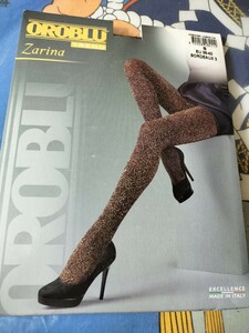 oroblu trend zarina S bordeaux 60den ラメ タイツ