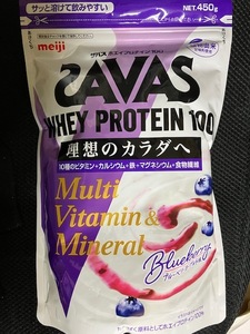 ＳＡＶＡ☆WHEY PROTEIN 100☆マルチビタミン＆ミネラル　ブルーベリーヨーグルト味