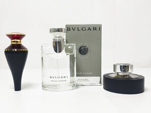 1円スタート まとめ売り BVLGARI ブルガリ 香水 3点セット レジェンメ 30ml プールオム 100ml ブラック 75ml 残量多