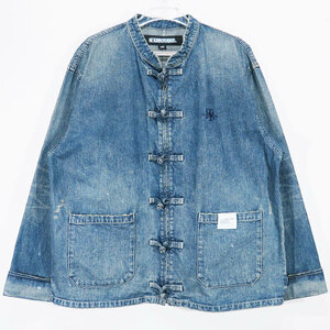 NEIGHBORHOOD ネイバーフッド 23AW WASHED DENIM KF JACKET 232XBNH-JKM04 ウォッシュド デニム カンフー ジャケット インディゴ dez