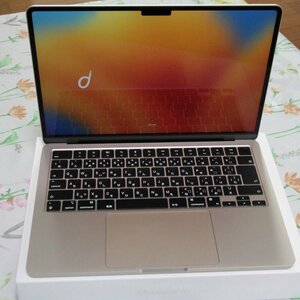 中古品 Apple MacBook Air 13.6インチ Z15Y00069 A2681 16GBユニファイドメモリ SSD256GB M2チップ アップル マックブックエアー