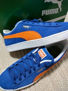 新品 未使用 PUMA SUEDE Teams 2 ニックスカラー 28.5cm ブルー オレンジ プーマ スエード レザー 天然皮革 スニーカー メンズ