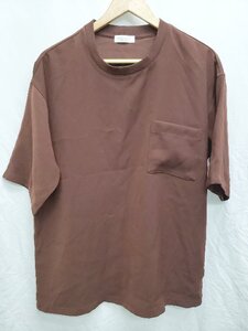 ◇ BEAUTY & YOUTH ビューティアンドユース UNITED ARROWS 五分袖 Tシャツ カットソー サイズXL ダークブラウン系 メンズ P