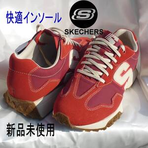 新品27cmスケッチャーズSKECHERS アッパー カット ネオ ジョガー ランティス メンズスニーカー/赤・レッド/快適インソール