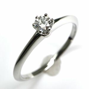 TIFFANY&Co.(ティファニー)《Pt950 天然ダイヤモンド ソリテールリング》N 3.1g 約17.0号 jewelry ring diamond EC8/EC8