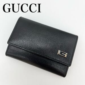 GUCCI グッチ　キーケース　Gロゴ　ブラック