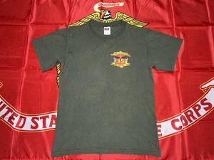 中古美品　made in USA USMC CLR-15 FWD SEMPER SENSUS NECESSITAS コットンTシャツ　anvil製　SMALL OD