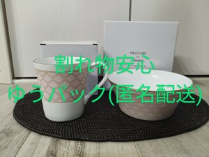 匿名配送ゆうパック】断衝材】新品　ドクターシーラボノベルティ　ノリタケ　マグカップ　テーパーボウル　各1個　ピンク