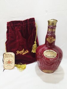 【未開栓】布袋付き　ロイヤルサルート 21年 赤陶器ボトル RoyalSaluto Red 21YEARS OLD SCOTCH WISKY 700ml(約1250g) 40%【送料別】IA1388