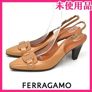 新品未使用品 サルヴァトーレフェラガモ Salvatore Ferragamo ガンチーニバックル スリングバック パンプス .5 2A(約24.5-25cm) sh24-1408