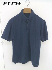 ◇ green label relaxing グリーンレーベル UNITED ARROWS ボタンダウン BD 半袖 ポロシャツ サイズM ネイビー メンズ