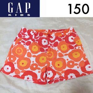 １回着新品同様☆GAP Kids 花柄ショートパンツ150 フラワーポピー ギャップキッズ