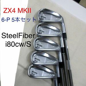 スリクソン ZX4 MKⅡ アイアンセット 6-P 5本 Steel Fiber i80cw/S