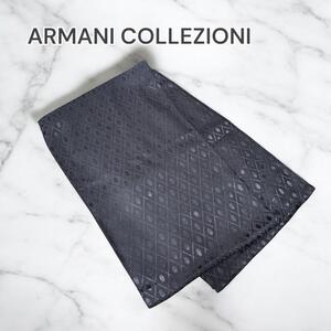 ARMANI COLLEZIONI マフラー シルク混合 ブラック