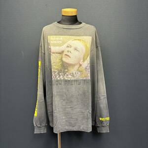 SAINT Mxxxxxx David Bowie L/S TEE セントマイケル デヴィッド ボウイ ロングスリーブ Tシャツ size XXL プリント 長袖