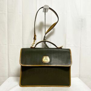 和304★ LANCEL ランセル ハンドバッグ ショルダーバッグ ビジネスバッグ ブリーフケース カーキ メンズ