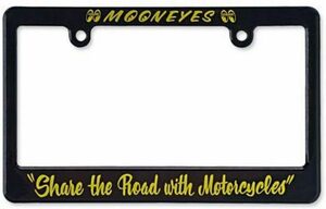 ムーンアイズ(MOONEYES) ナンバープレートフレーム バイク用 126cc以上 ブラック Share the Road wi