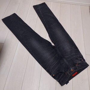 RED CARD × BEAMS B11544VブラックMM70 Vintageハイライズストレートデニムパンツ/24 日本製