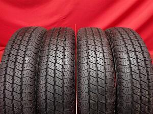 中古タイヤ 145/80R12 80/78N 4本セット ヨコハマ スーパー バン Y356 YOKOHAMA SUPERDIGGER VAN Y356 9.5分山★n12 エブリィ NV100