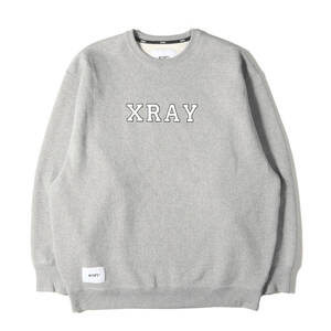 美品 WTAPS ダブルタップス スウェット サイズ:XL / 24AW サイズロゴ クルーネック スウェットシャツ (ACADEMY / SWEATER / COTTON)