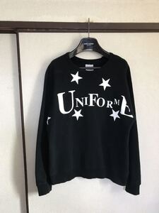 【即決】 uniform experiment UE ユニフォームエクスペリメント SOPHNET ソフネット STAR TYPOGRAPHY CREW NECK SWEAT スウェット BLACK 黒