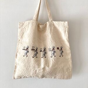 新品 R&D.M.Co オールドマンズテーラー MR.JONES EMBROIDERY TOTE BAG ミスタージョーンズ エンブロイダリートートバッグ リネン 刺繍 パン