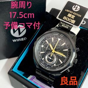 良品☆電池新品☆送料込☆セイコーSEIKO ワイアード WIRED クロノグラフ メンズ腕時計 限定モデル VK67-K090 AGAW645