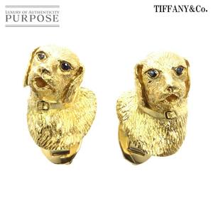 ティファニー TIFFANY&Co. サファイヤ カフス K18 YG イエローゴールド 750 犬 Sapphire cuff links 90205580