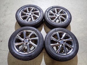 YS14594【送料無料195/55R16】ニッサン純正 AUTECH ノート ティーダ等 中古スタッドレス ●16×6J 100/4H ET42●1円スタート