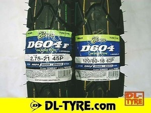 A価格 [前後セット] DUNLOP 新品 D604 2.75-21 120/80-18 [セロー225]