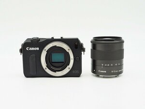 ◇【Canon キヤノン】EOS M EF-M 18-55 IS STM レンズキット ミラーレス一眼カメラ ブラック