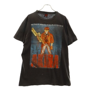 ヴィンテージ 90s AKIRA 1988 KANEDA EXPLODE TEE アキラ ファッションヴィクティム アニメ 両面プリント半袖Tシャツ ブラック