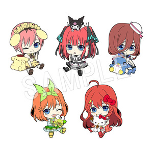 【新品/公式】五等分の花嫁∬×サンリオキャラクターズ ぺたん娘トレーディングラバーストラップ 1pcs 公式グッズ colleize